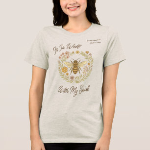 T-shirt En Tri-matière Personnalisé "C'Est Bien Avec Mon Âme" Boho Honeyb