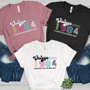 T-shirt En Tri-matière Personnalisé N'Importe Quel Âge Vintage Photo Anni