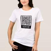 T-shirt En Tri-matière Personnalisé Personnalisé Votre T-Shirt Code QR (Recto)
