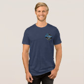 T-shirt En Tri-matière Personnaliser Lave-auto mobile Détail Blue Busines (Recto plein)