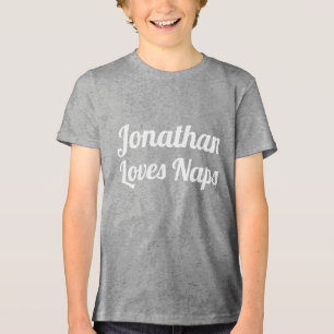 T-shirt En Tri-matière Personnaliser Loves Naps Slogan Baby Bodysuit