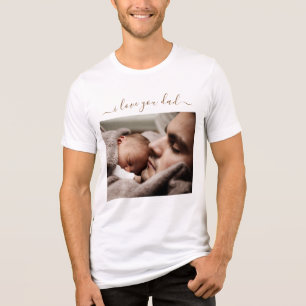 T-shirt En Tri-matière Personnaliser Votre Papa Photo Design Texte - Je V