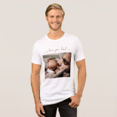 T-shirt En Tri-matière Personnaliser Votre Papa Photo Design Texte - Je V (Recto plein)