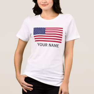 T-shirt En Tri-matière Personnalisez avec votre nom États-Unis d'Amérique