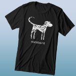 T-shirt En Tri-matière Personnalité de Dalmatian Dog<br><div class="desc">Amusant design de chien dalmate personnalisé tacheté. Modifiez ou supprimez le nom à customiser. Art original de Nic Squirrell.</div>