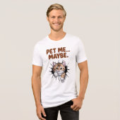 T-shirt En Tri-matière Pet Me Maybe Funny Cat  (Recto plein)