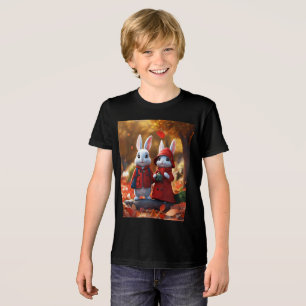 T-shirt En Tri-matière Petit Bunnies design Tri-Blend