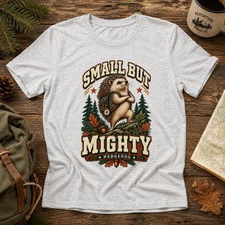 T-shirt En Tri-matière Petit mais puissant hérisson rétro de camping d'av