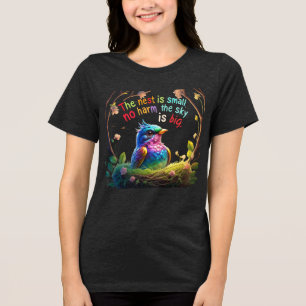 T-shirt En Tri-matière Petit nid, grands rêves - Inspirant Nature Art Tee