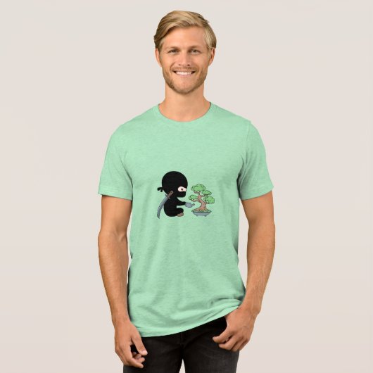 T-shirt En Tri-matière Petit Ninja arrosage Bonsai Tree (Recto plein)