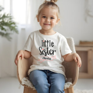 T-shirt En Tri-matière Petite Soeur Baby Nom et Faire-part Monogramme T-