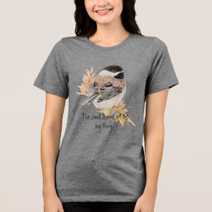 T-shirt En Tri-matière Petites choses Citation Inspirante Mésange Oiseau