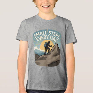 T-shirt En Tri-matière Petits Pas Chaque Jour Randonnée Aventure Montagne