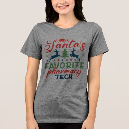 T-shirt En Tri-matière Pharmacie Noël Père Noël favori (Recto)