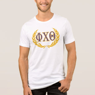 T-shirt En Tri-matière Phi Chi Theta Grecques avec Couronne