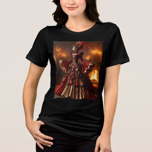T-shirt En Tri-matière Phoenix Fire Queen Steampunk Victorian Industrial (Recto)