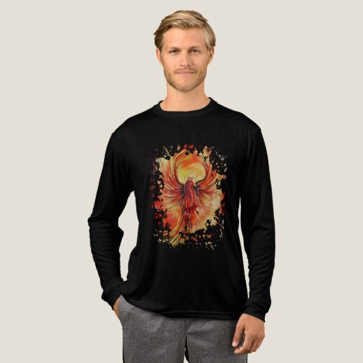 T-shirt En Tri-matière Phoenix Rising Flame Bold Fire Bird Graphic (Recto complet)