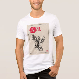 T-shirt En Tri-matière Phoenix Sumi-e japonais – Art traditionnel à l'enc