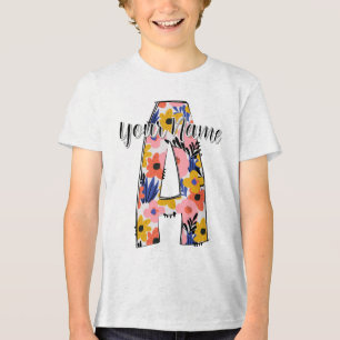 T-shirt En Tri-matière photo modifiable Lettres alphabet A personnalisées