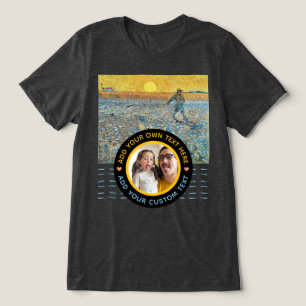 T-shirt En Tri-matière Photo-Texte personnalisé - Van Gogh Art Anniversai