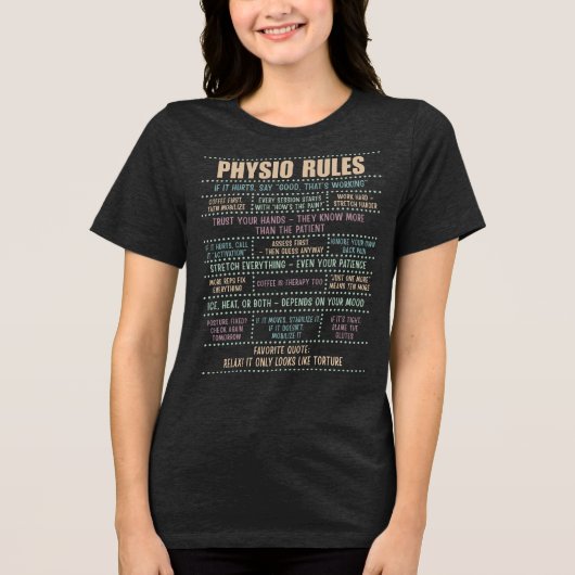 T-shirt En Tri-matière Physio règlements drôles (Recto)