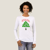 T-shirt En Tri-matière Pickleball Christmas Tree Deck the Halls (Recto complet)
