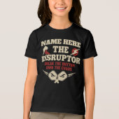 T-shirt En Tri-matière Pickleball Personalized Name The Disruptor (Recto)