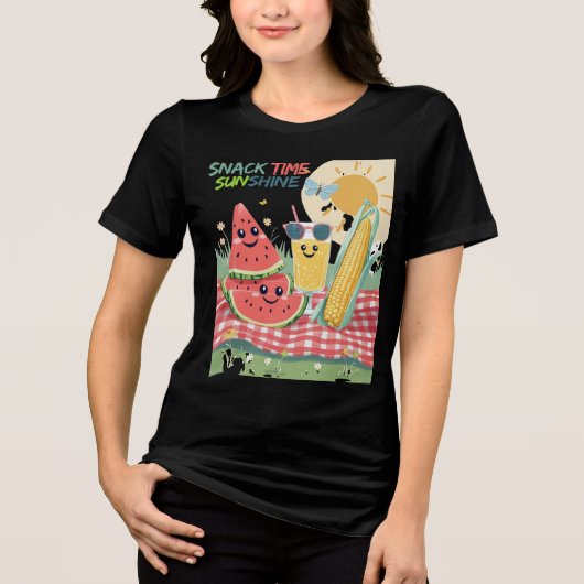 T-shirt En Tri-matière Picnic Pals – Summer Snack Squad (Recto)