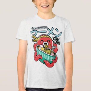 T-shirt En Tri-matière Pieuvre Ramen la plus savoureuse – Kawaii nouilles