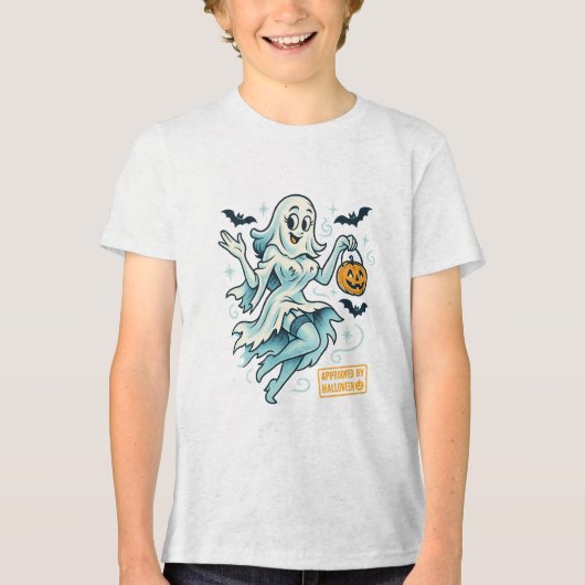 T-shirt En Tri-matière Pin-up Fille Fantôme - Halloween Éffrayant mignon (Recto)