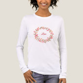 T-shirt En Tri-matière Pink Floral Wreath Simple (Recto)