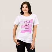 T-shirt En Tri-matière Pink green pastel 21st birthday simple name date g (Recto plein)
