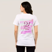 T-shirt En Tri-matière Pink green pastel 21st birthday simple name date g (Verso intégral)