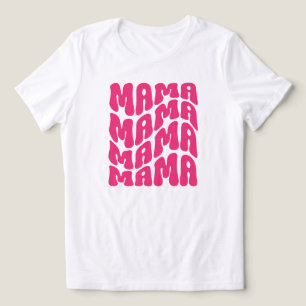 T-shirt En Tri-matière Pink Retro Super Mama Mère Mère Fête Maman