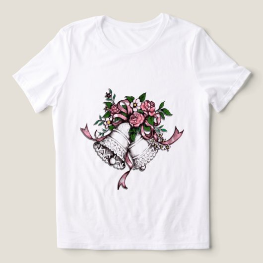 T-shirt En Tri-matière Pink Wedding Bells Personal Back (Design Recto)