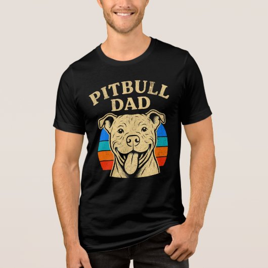 T-shirt En Tri-matière Pit bull papa (Recto)