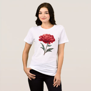 T-shirt En Tri-matière Pivoine Écarlate Art