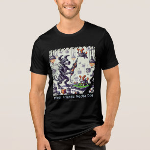 T-shirt En Tri-matière Pixel Friends : Mecha Dog (Man Tshirt) (FunnyTshir