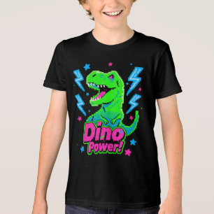 T-shirt En Tri-matière Pixel T-Rex Retro Arcade Dino Power