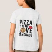 T-shirt En Tri-matière Pizza est ma langue d'amour (Verso)