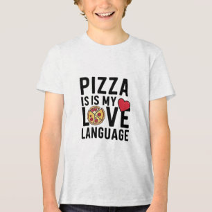 T-shirt En Tri-matière Pizza est ma langue d'amour