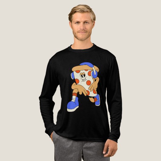 T-shirt En Tri-matière Pizza Retro (Recto complet)