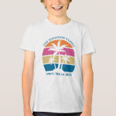 T-shirt En Tri-matière Plage de soleil couchant Palmiers Enfants personna (Recto)