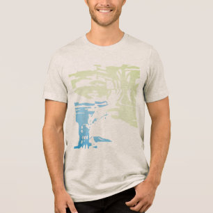 T-shirt En Tri-matière Plage de type Batik Motif vert tropical