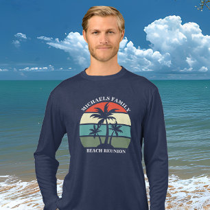 T-shirt En Tri-matière Plage Famille Réunion Palmier Coucher de soleil lo