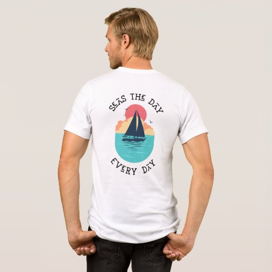 T-shirt En Tri-matière Plage, Vie de mer, Bateau, T-shirt amusant (Verso intégral)