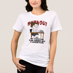 T-shirt En Tri-matière Plan de vacances de professeur épuisé drôle Leçon