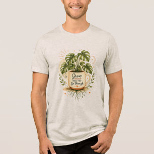 T-shirt En Tri-matière Plante Monstera dans une tasse à café Botanique