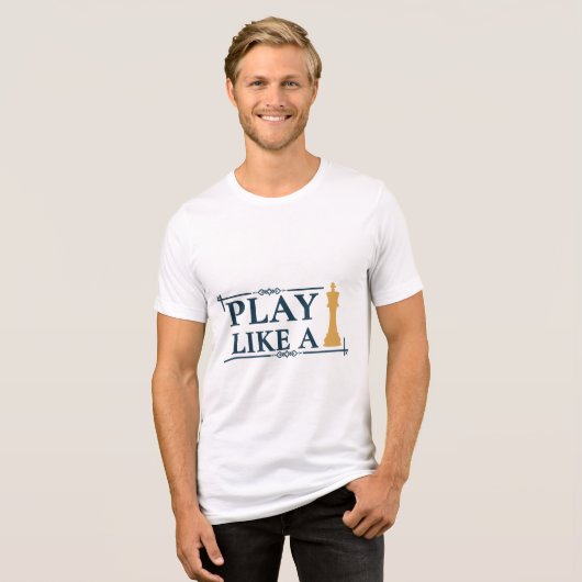 T-shirt En Tri-matière Play Like a King – Power Strategy Quote - Style A (Recto plein)
