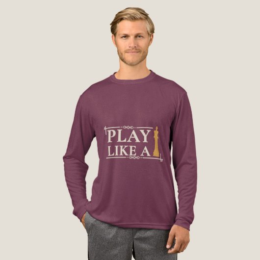 T-shirt En Tri-matière Play Like a King – Power Strategy Quote - Style B (Recto complet)